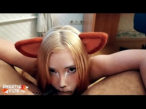 ❤️ Kitsune waxay liqaysaa dick oo afkeeda ku dhufatey ❤️ Galmo ❤